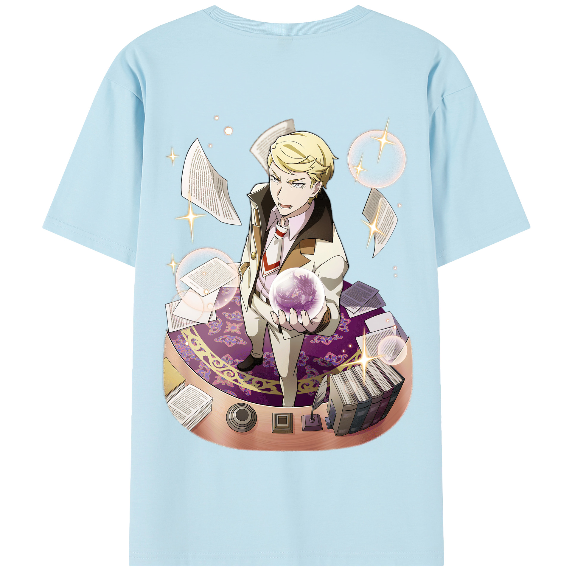 （画像用） 文豪ストレイドッグス Bungo Stray Dogs 綿100％半袖Tシャツ（背面プリント）